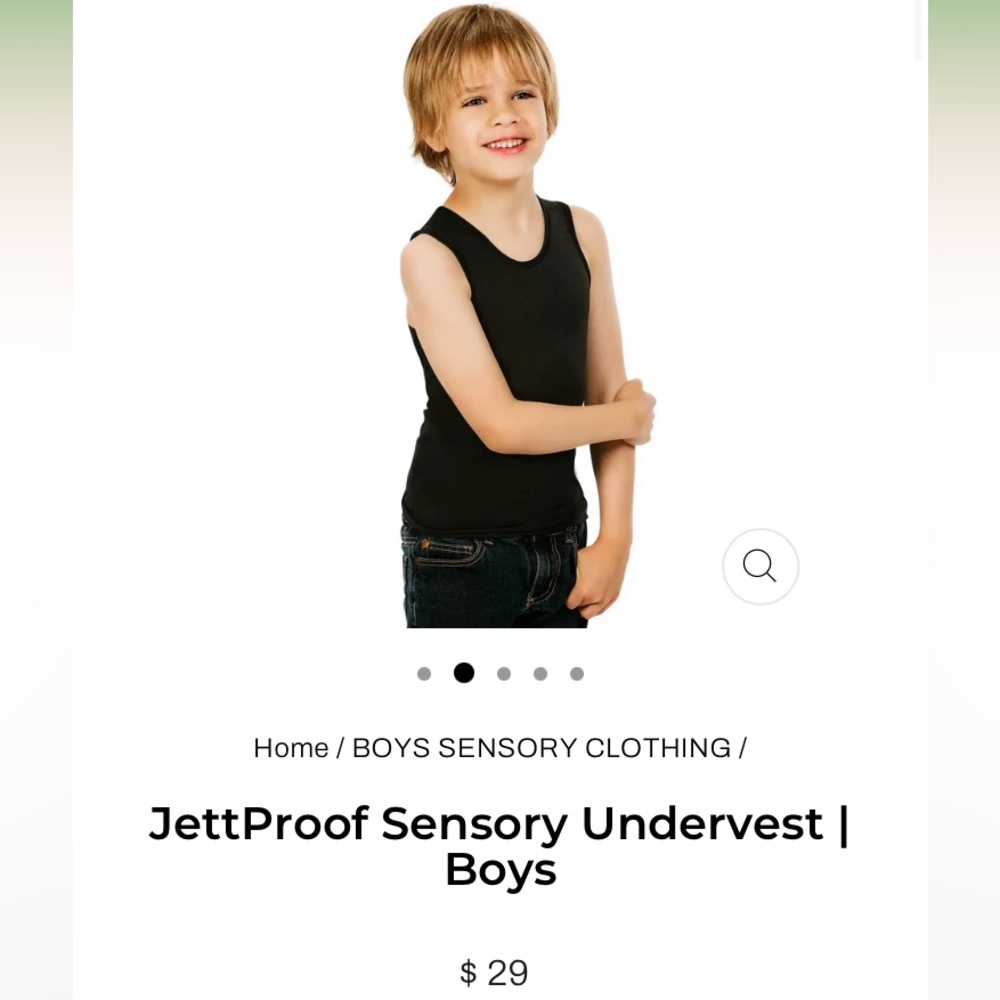JettProof calming clothing for sensory care Black Sleeveless Top and Shorts Set